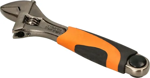 KOTARBAU® Verstellbarer Schraubenschlüssel 150 mm aus Chrom-Vanadium-Stahl Rollgabelschlüssel Einmaulschlüssel mit Gummigriff