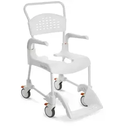 Etac Clean Toiletten- Und Duschrollstuhl, Sitzbreite/-höhe 48 X 49 Cm – (4 Bremsen), Schneeweiß