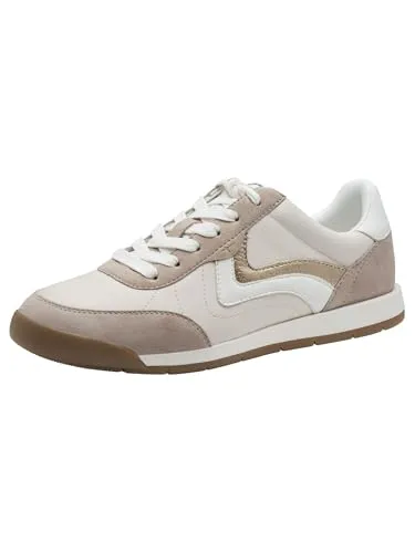 TAMARIS Damen Sneaker Gr. 38 - Sportlich und Bequem - Sneaker von Tamaris aus Textil, Leder und Lederimitat mit weich gepolstertem Schaftrand. Ideal für Freizeitaktivitäten, sportlicher Look mit unifarbenen Farbeinsätzen.