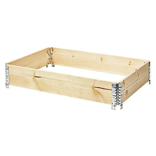rg-vertrieb Palettenrahmen Aufsatzrahmen für Europaletten Hochbeet Gartenbeet Stapelrahmen 120x80x19cm Mengen wählbar (3 Stück)