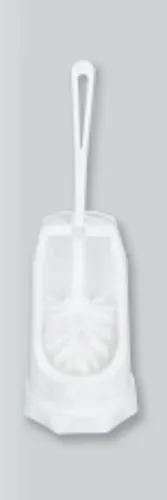 Plastik Ständer WC Garnitur Set Klobürste Toilettenbürste Bürstenhalter weiß