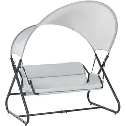 BELIANI Gartenschaukel Hellgrau von Beliani