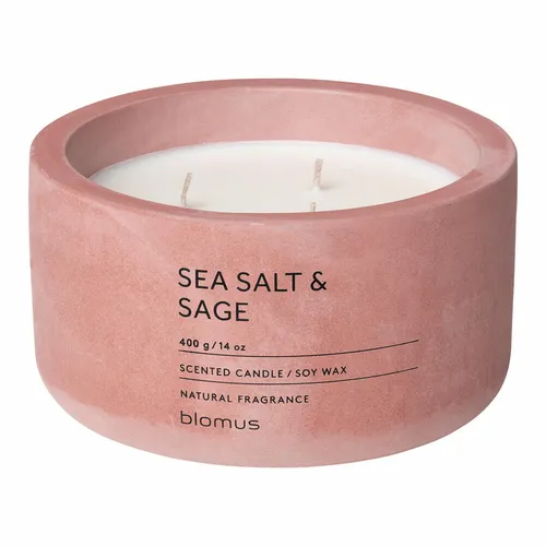 Blomus FRAGA Duftkerze Sea Salt & Sage - Kerzen & Teelichter – Elegante Duftkerze aus Beton in Rosa, verbreitet einen entspannenden Duft und sorgt für eine gemütliche Atmosphäre.