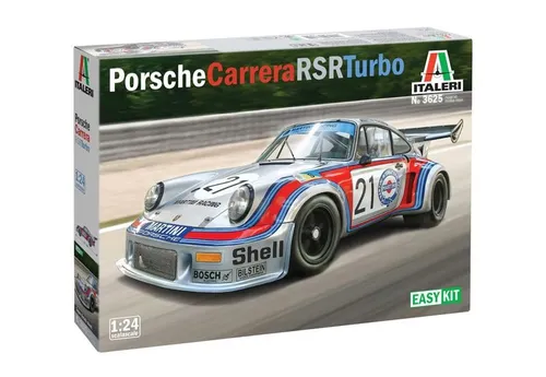 ITALERI 3625 1:24 Porsche Carrera RSR Turbo Model Kit - Automobile, hochwertiger Plastikmodellbausatz im Maßstab 1:24 für detailverliebte Bastler und Porsche-Fans.