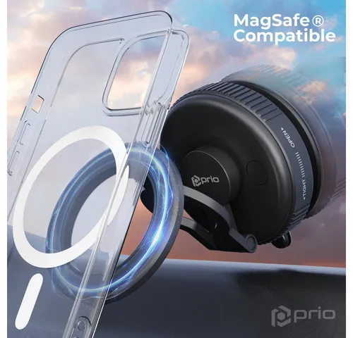 prio prio Handyhalterung aus Magnet für Windschutzscheibe und Armaturenbret Smartphone-Ladegerät (1-tlg)