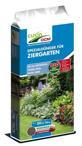CUXIN DCM Spezialdünger für Ziergarten 20 kg - Langzeitwirkung für gesunde Pflanzen, ideal für Ziergärten und Blumen. Organischer Dünger in praktischer 20 kg Verpackung.