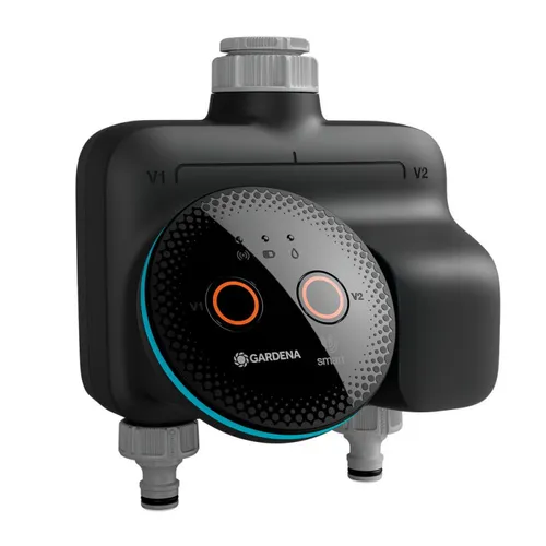 Gardena 19034-20 smart Dual Water Control - Intelligente Steuerung für Sprinkleranlagen von GARDENA, Artikel-Nr.: 19034-20, ermöglicht präzise Bewässerung für gesunde Pflanzen.
