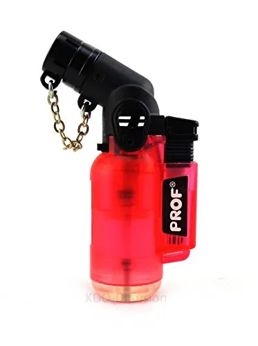 Prof – Nachfüllbares Gasbrenner-Feuerzeug Sturmfackel – verstellbar rot