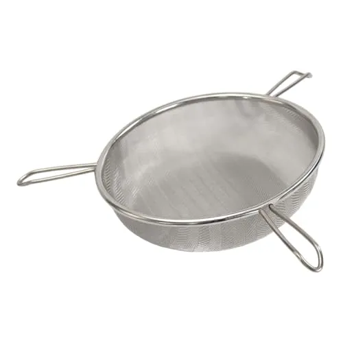 xtradefactory HONIGSIEB BEEComb | Edelstahl, 24,5 cm, mit DREI Auflagebügeln | Imker Honigfilter, Edelstahlsieb, Honigwerkzeug