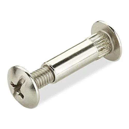 Stück SOTECH Möbelverbindungsschrauben CONNECT Ø 8 mm mit M6 Gewinde Verbindungsschraube mit Hülse Stahl vernickelt für Holzstärke 26-35 mm Plattenverbinder Möbelverbinder Schrauben 20