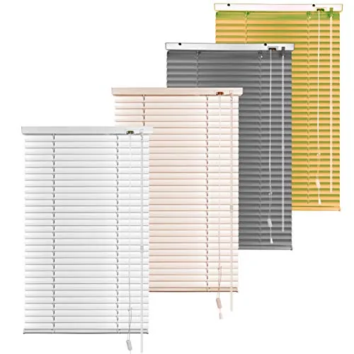S SIENOC Aluminium Jalousie Silber B40xH220cm Venetian Blinds Jalousie ohne Bohren inkl. Klemmclips