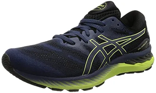 ASICS Nimbus 23 Straßenlaufschuhe für Männer – Blau Gelb, Größe 40 EU