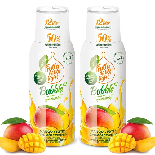FruttaMax Light Getränkesirup Sodasirup Mango Geschmack Zuckerfrei 2x500ml