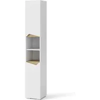 Vicco Hochschrank Marelle, Weiß/Artisan-Eiche - Hochschrank mit 2 Scharniertüren, ideal für platzsparende Aufbewahrung. Hochwertige Melaminharzbeschichtung sorgt für Langlebigkeit und einfache Reinigung.
