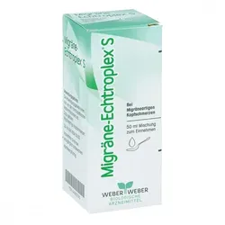 Migräne Echtroplex S 50 ML - Mischung zum Einnehmen mit geprüfter Qualität, ideal für die Unterstützung bei migräneartigen Beschwerden. Enthält 54 Vol.-% Alkohol.
