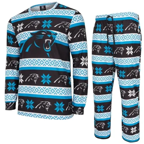 FOCO NFL Winter Pyjama Schlafanzug Carolina Panthers von Foco