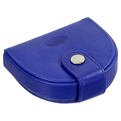 Branco Leder Herren Schütter Kleingeldbörse Münzbörse Schüttbörse Geldbörse Geldbeutel Portemonnaie weiches Rindsleder Farbe Royalblau