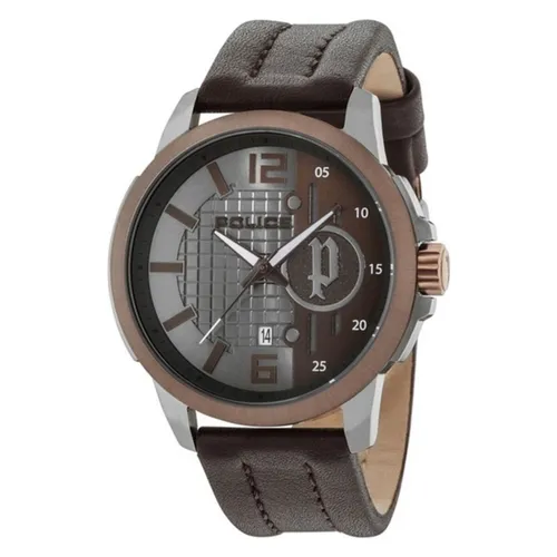 Herrenuhr Police R1451291003 - Elegante Quarz-Uhr mit Lederarmband - Herrenuhren mit 48 mm Gehäuse, wasserdicht bis 5 ATM und edlem Rindslederarmband für höchsten Tragekomfort. Ideal für Alltag und besondere Anlässe.
