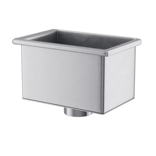 Wasserfangkasten Titanzink DN 120 - Rechteckiger Rinnenkasten - Dachrinnenteile, rostbeständig und wetterfest aus hochwertigem Titanzink, ideal für langlebige und moderne Entwässerungslösungen.