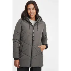 OXMO OXJunchen Damen Winterjacke mit Kapuze - Funktionsjacke aus recycelten Materialien, leicht und warm wie Daunen, ideal für kalte Tage mit praktischem Reißverschluss und mehreren Taschen.