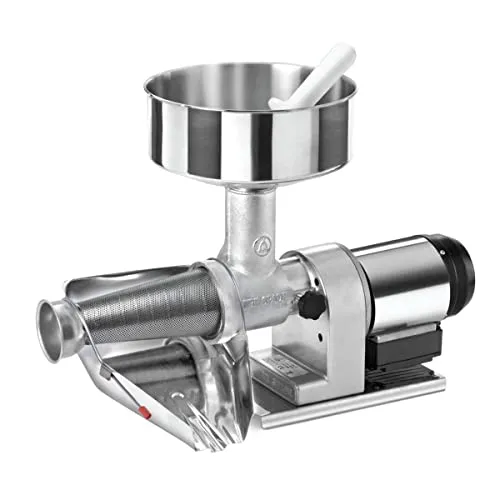 Tre Spade - Elektrische Tomatenpresse BIG-2P Elegant - Sonstige Küchenkleingeräte mit 1000 kg/h Produktionsleistung, aus hochwertigem Edelstahl und leicht zu reinigen, ideal für die schnelle Tomatenernte.