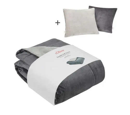 s.Oliver Wohndecke Doublesoft in grau von s.Oliver
