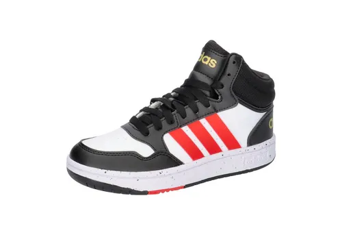 adidas HOOPS MID 3.0 K Kinder Sneaker - Sneaker für Kinder im angesagten Basketball-Style mit leichtem Synthetikleder-Obermaterial, gepolstertem Schaft und dämpfender Zwischensohle für optimalen Komfort.