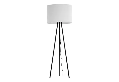 Licht-Erlebnisse Stehlampe OTILIA, ohne Leuchtmittel, Metall Stoff E27 165 cm Tripod Schwarz Weiß Modern