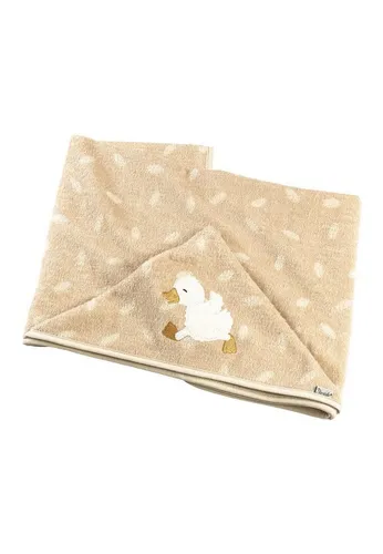 Sterntaler Kapuzen Badetuch Edda Lou - Babybadetuch aus weichem Jaquard Frottee mit Kapuze und Ente Edda Lou, ideal zum Abtrocknen und Schutz vor Zugluft. Perfekt für Babys und Kleinkinder, formstabil und pflegeleicht.