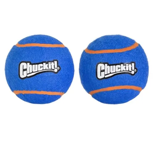 Chuckit! Quietschendes Tennisball-Hundespielzeug, Größe XL (8,9 cm Durchmesser), 2 Stück, für Rassen ab 100 kg