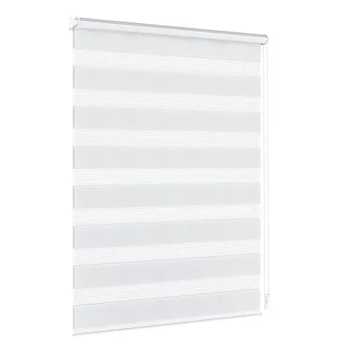 Jalousiescout Doppelrollo Klemmfix 45x210cm Weiß - Seitenzug- & Springrollos, lichtdurchlässig und verdunkelnd, idealer Sicht- und Sonnenschutz, mühelos ohne Bohren montierbar, perfekt für jedes Fenster oder Tür.