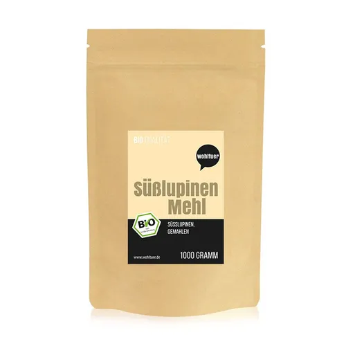 Wohltuer Bio Süßlupinenmehl vegan glutenfrei Mehl 1000g Beutel
