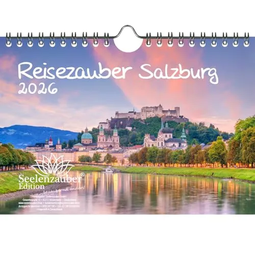 Reisezauber Salzburg DIN A5 Kalender für 2026 Österreich Urlaub Berge - Seelenzauber