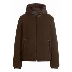 Betty Barclay Plüschjacke Damen mit Kapuze in Braun (Größe 42)