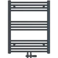 Emke Badheizkörper Handtuchwärmer 75x60cm 337W Anthrazit - Stylischer EMKE Badheizkörper aus hochwertigem Stahl, ideal für Badezimmer und Handtücher. Mit robustem, pulverbeschichtetem Finish für Langlebigkeit und einfache Wandmontage.