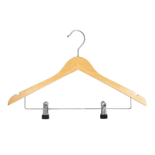 Holzbügel Klammersteg Kleiderbügel Klammerbügel Hosenbügel Rockbügel 44,5 cm