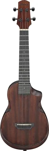 Ibanez AUC14-OV Konzert Ukulele - Open Pore Violin Sunburst - Sonstige Zupfinstrumente, mit massiver Paulownia und Sapele Decke für warmen Klang und elegantes Design in Violin Sunburst.