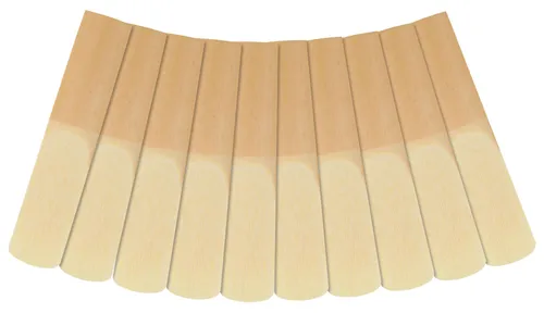 Classic Cantabile TSB-25 Tenorsaxophon Blätter 10er Pack - Blätter für Tenor-Saxophon in Bb-Stimmung, deutscher Schnitt, Stärke 2,5, einzeln in Kunststoffhüllen verpackt – ideal für Musiker, die Qualität und Komfort schätzen.