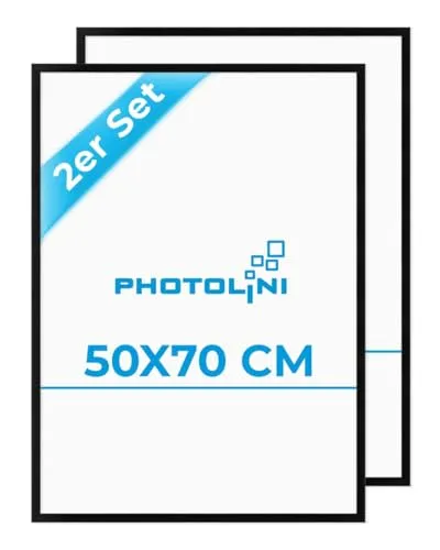 PHOTOLINI Bilderrahmen 50x70 Schwarz 2er Set in schwarz von Photolini