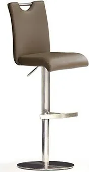 Robas Lund Barhocker mit Lehne - 360° drehbar und höhenverstellbar - Moderner Barhocker mit komfortablem Kunstlederbezug, individuell höhenverstellbar von 55 bis 80 cm und maximaler Belastbarkeit von 120 kg. Ideal für stilvolle Bars und Küchen.