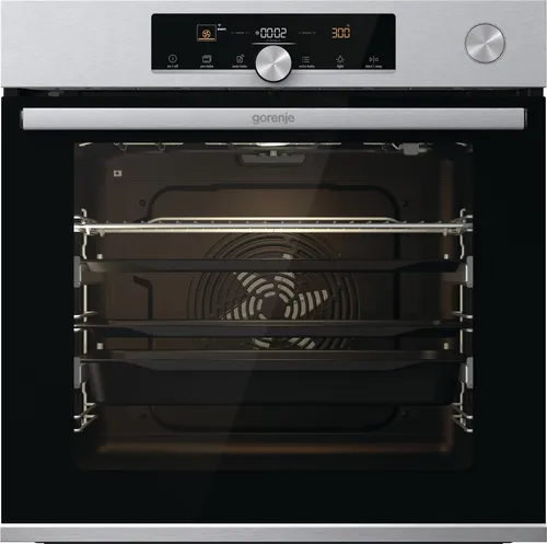 Gorenje BPSA6747A08XWI OptiBake Einbaubackofen - Backöfen mit PyroCleanPremium-Selbstreinigungsfunktion und 77 Litern Volumen für XXL-Rezepte, ideal für perfekte Backergebnisse und einfaches Kochen.