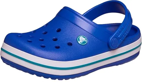 Crocs Unisex Kinder Crocband Clog Holzschuh - Blue Bolt Turbo Teal - Bequemer Holzschuh für Kinder, ideal für den Alltag. Leicht und flexibel für unbeschwertes Spielen.