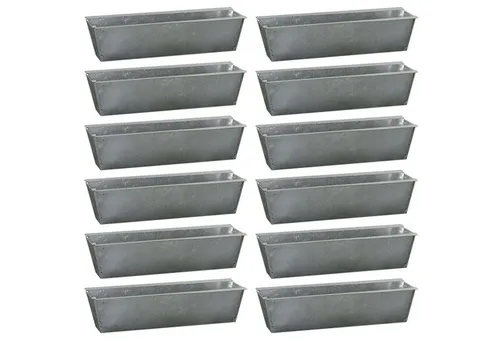 Europalette Blumenkasten Zink 12 cm - Hochwertiger Pflanzkasten aus Zink, ideal für Blumen und Kräuter im Innen- & Außenbereich. Mit einer praktischen Größe von 38x12x9 cm für kreative Gartenideen.