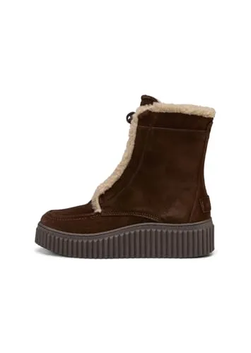 Marc O'Polo BIANCA Winterboots Schnürboots mit Memory Foam, braun 42 EU - Modische Winterboots in Größe 42 mit gepolsterter Innensohle aus Memory Foam für hohen Tragekomfort. Ideal für kalte Tage, robust und stilvoll mit Veloursleder und warmem Innenfutter.