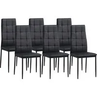Albatros Esszimmerstühle RIMINI 6er Set, Schwarz - Modernes italienisches Design - Esszimmerstühle RIMINI: Edle Polsterstühle aus Kunstleder mit hoher Belastbarkeit, perfekt für stilvolle Essbereiche und vielseitig einsetzbar.