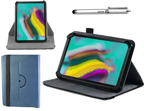 Navitech Blue Case With 360 Rotational Stand & Stylus For Lenovo Tab One 8.7