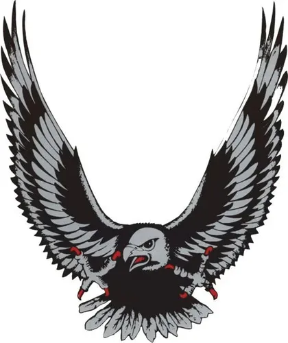 Hermann Schütz Aufkleber Adler silber 125x100 125x100mm  Aufkleber