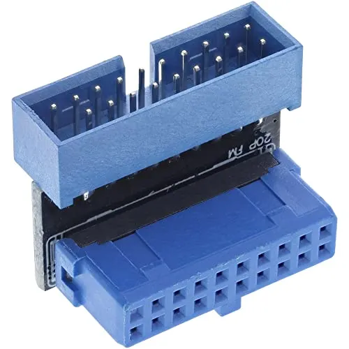 InLine USB 3.0 Adapter intern, Pfostenanschluss Stecker auf Buchse, nach Oben gewinkelt, 33448O