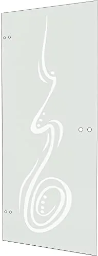 Glastür Drehtür Studio curved satiniert 834x1972x8 von Inova