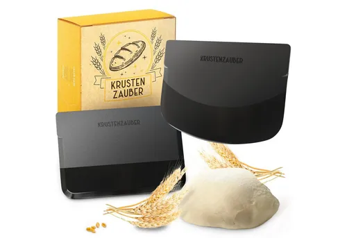 Krustenzauber Backmatte Zubehör - Brotschlingen, Schneebesen, Backmatte, Teig Reinigungstücher, 2x Teigschaber